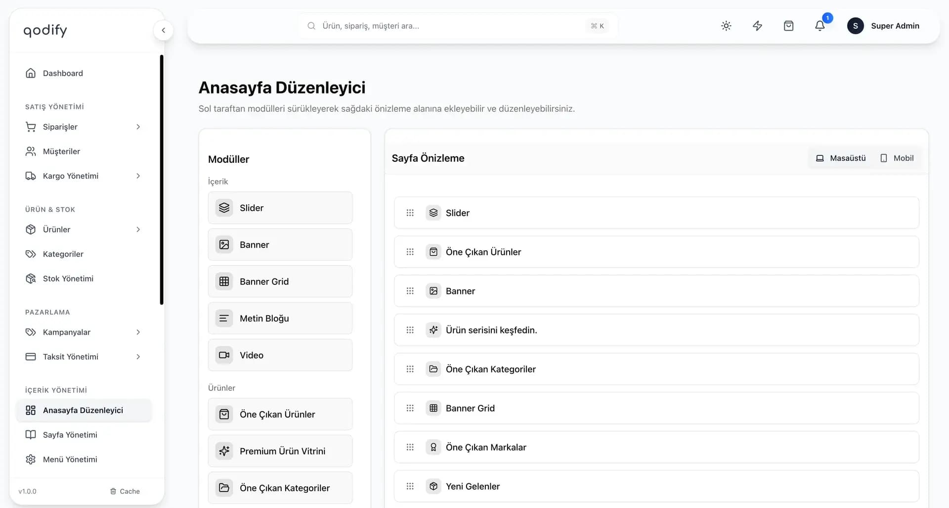 Anasayfanizi Kolayca Tasarlayin